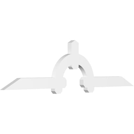Ekena Millwork Ericson Architectural Grade PVC Gable Bracket, 72"W x 18"H x 2"D x 4"F, 6/12 Pitch GBP072X18X0204ERI00